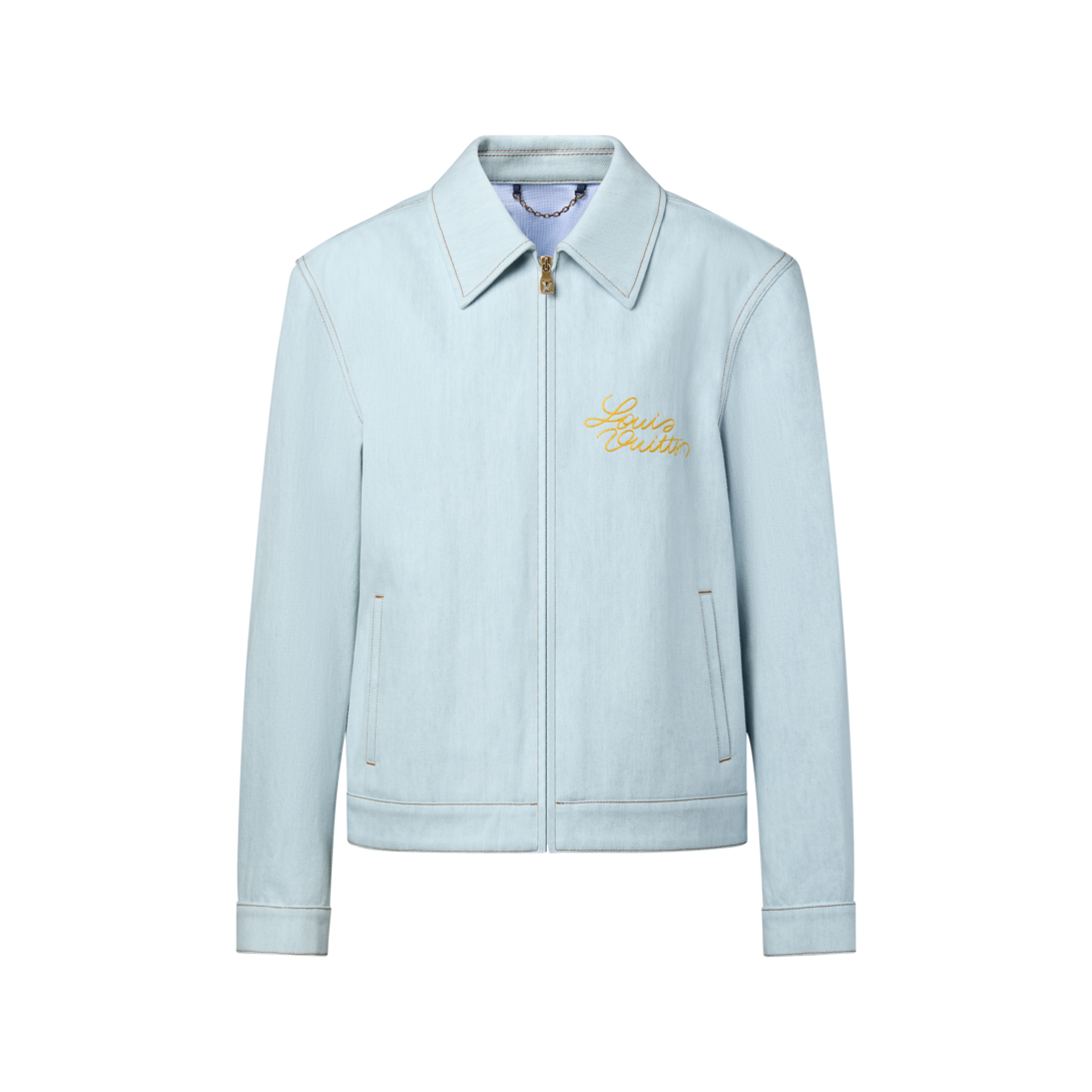 Embroidered Signature Denim Workwear Blouson - Men - Ready-to-Wear